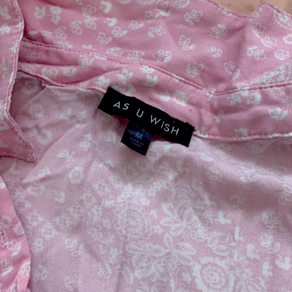 Cute country dress- Pink with buttons.